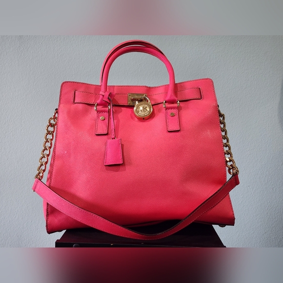 MICHAEL KORS | Hamilton Satchel | Saffino Leather | Pink - Picture 1 of 10